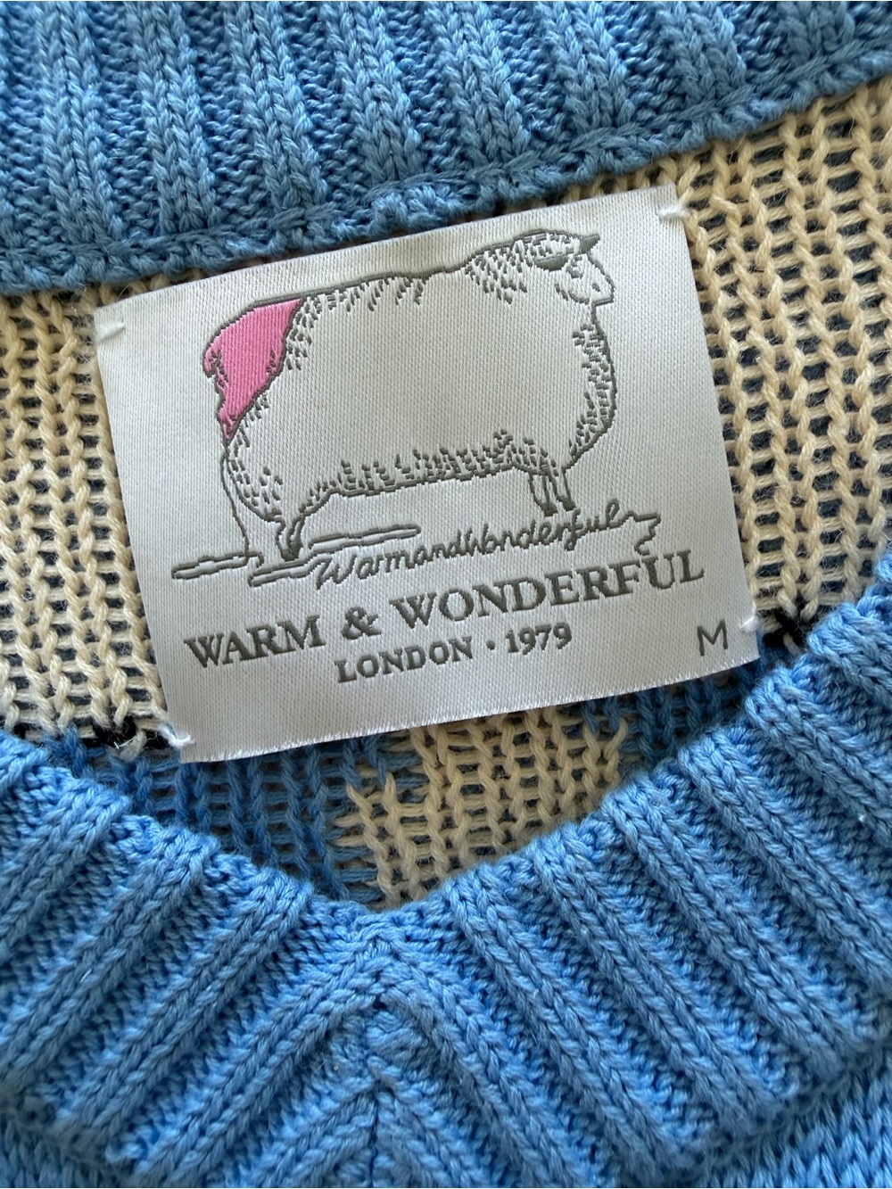 Rowing Blazers Warm & Wonderful Black Sheep Cropped Cotton Sweater - Picture 3 of 4